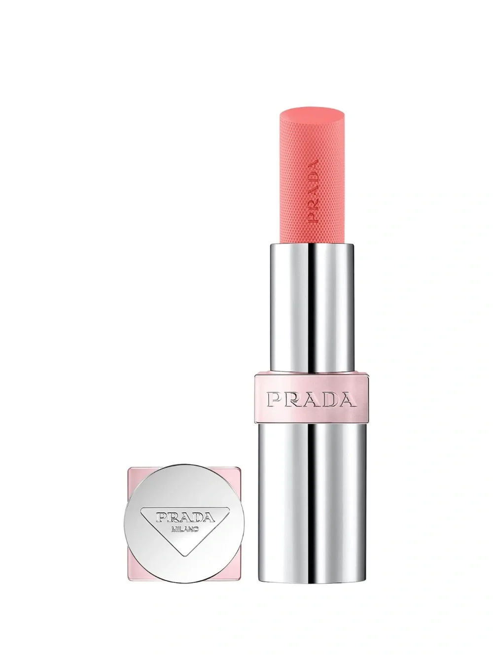 Prada Light Refillable Glowing Lip Oil Stick in Rose U016 Bubblegum Pink